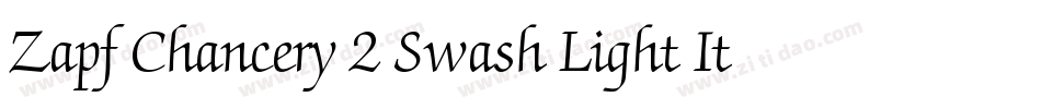 Zapf Chancery 2 Swash Light Italic字体转换